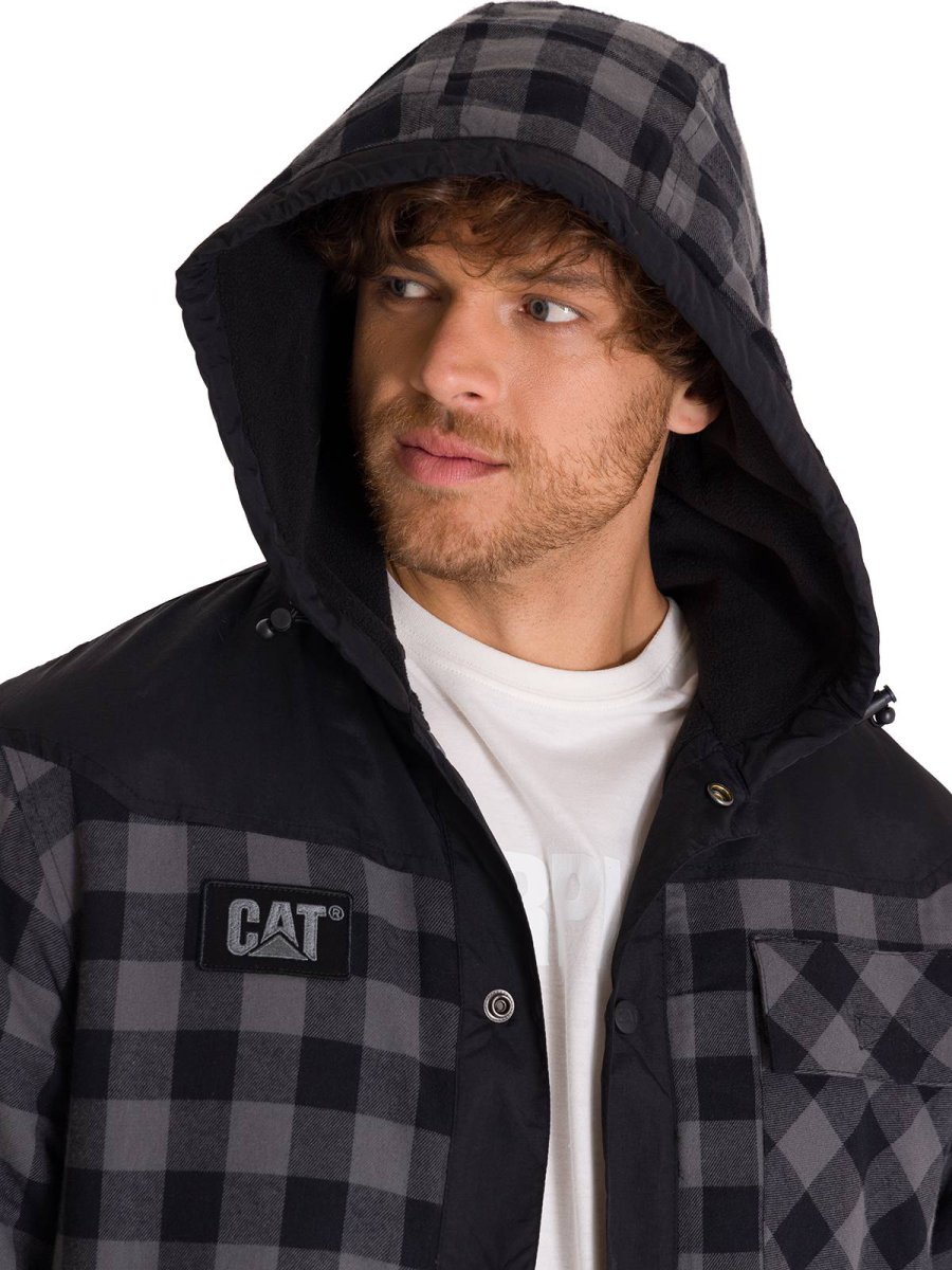 Chaqueta Manga Larga Hombre Sequoia Shirt Gris Oscuro Cat - Imagen 5