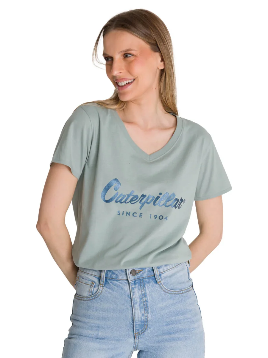Polera Manga Corta Mujer Since 1904 Cian CAT - Imagen 4