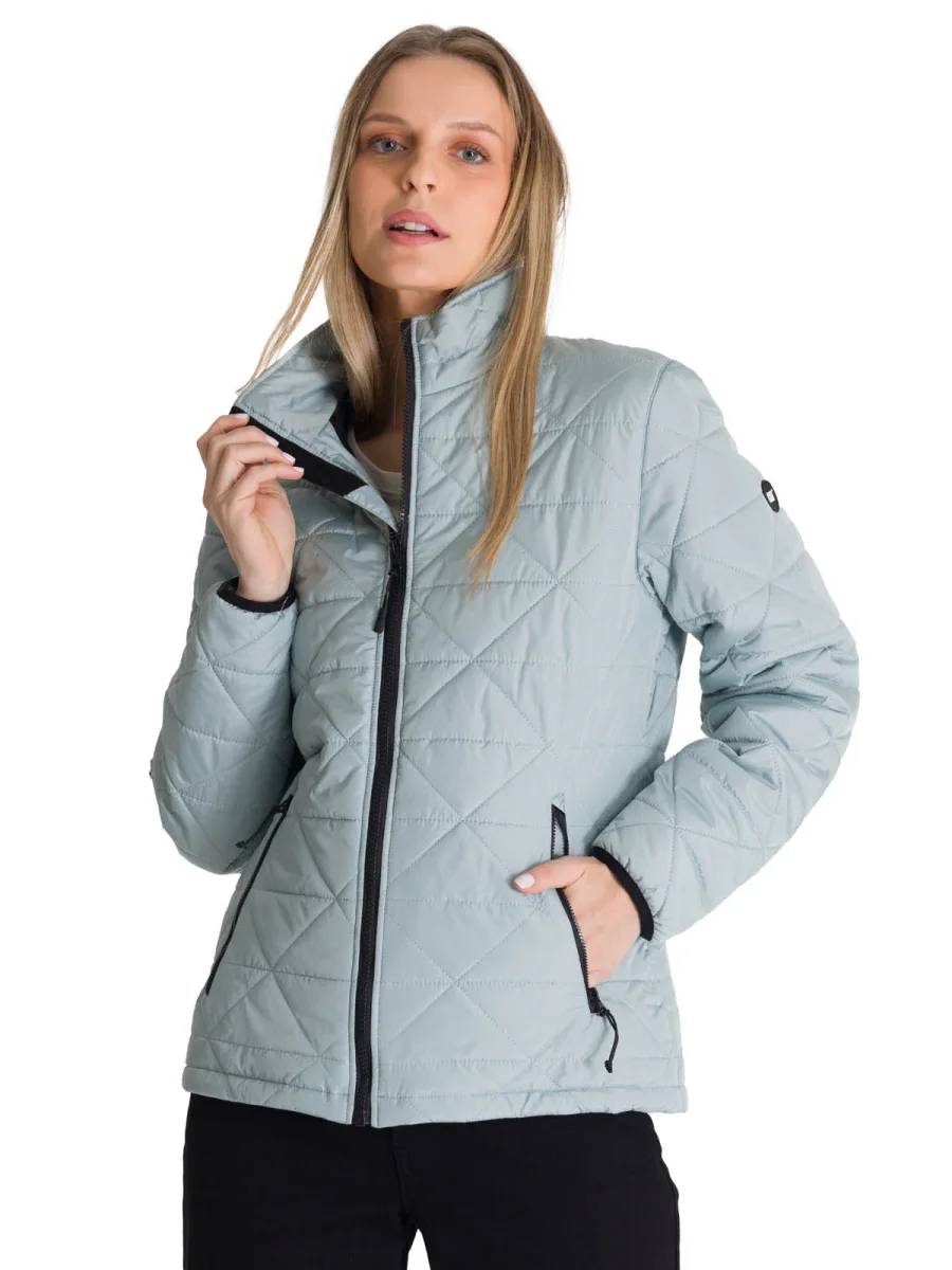 Chaqueta Mujer Triangulo Acolchado Celeste CAT - Imagen 3