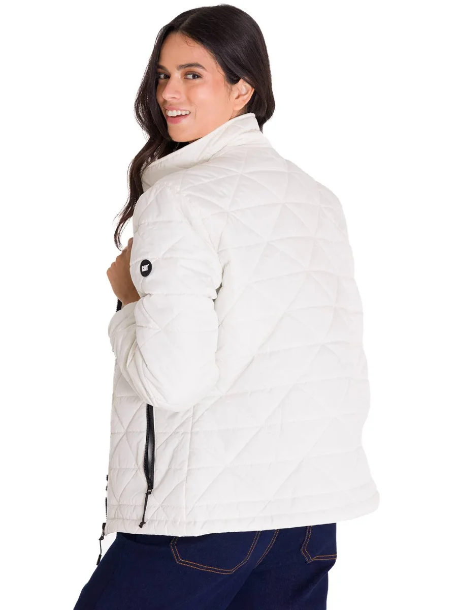 Parka Manga Larga Mujer W Mediumweight Insulated Triangle Quilted Perla Cat - Imagen 4
