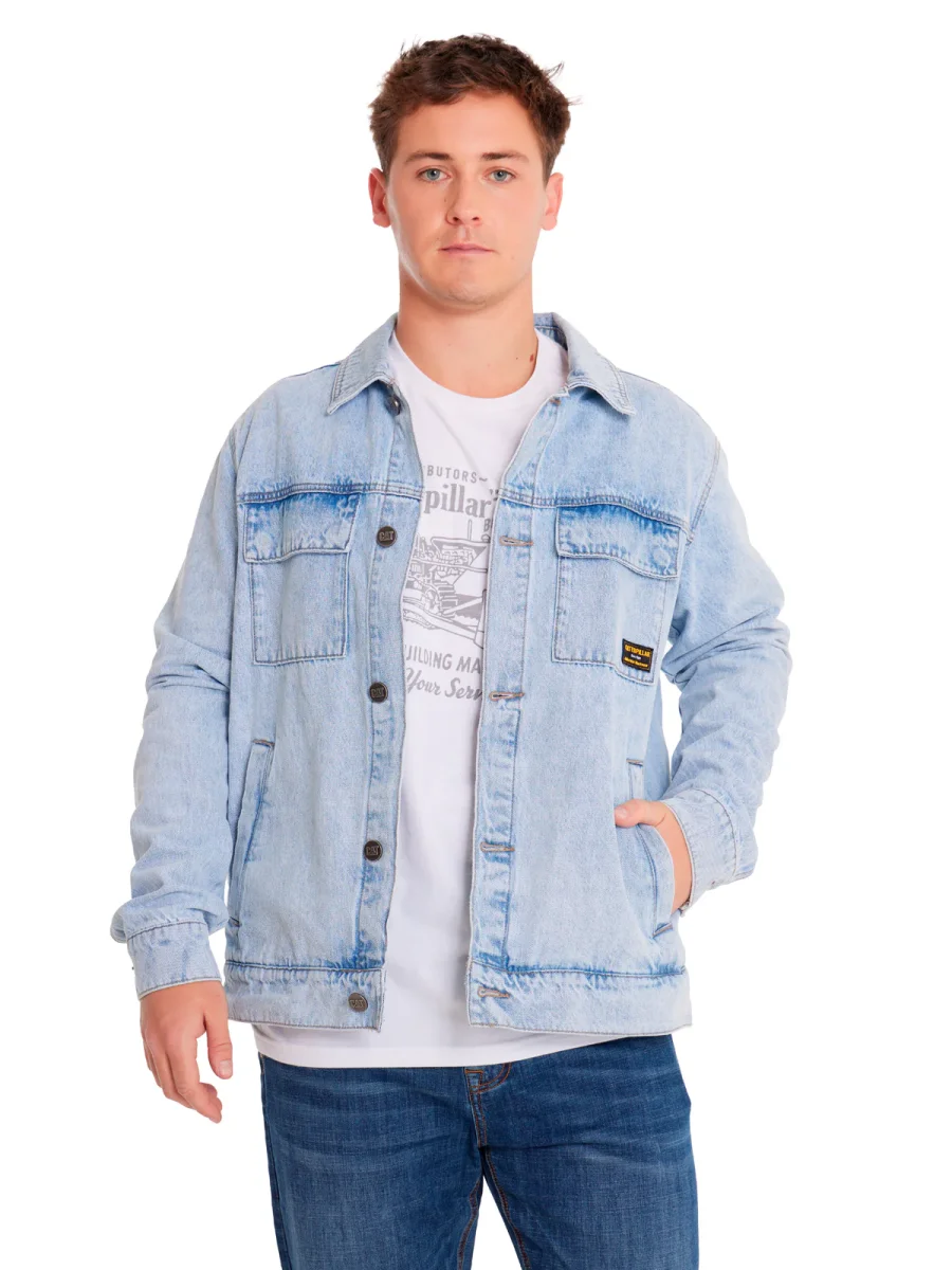 Chaqueta Casual Unisex DENIM WORK JACKET Azul claro CAT - Imagen 3
