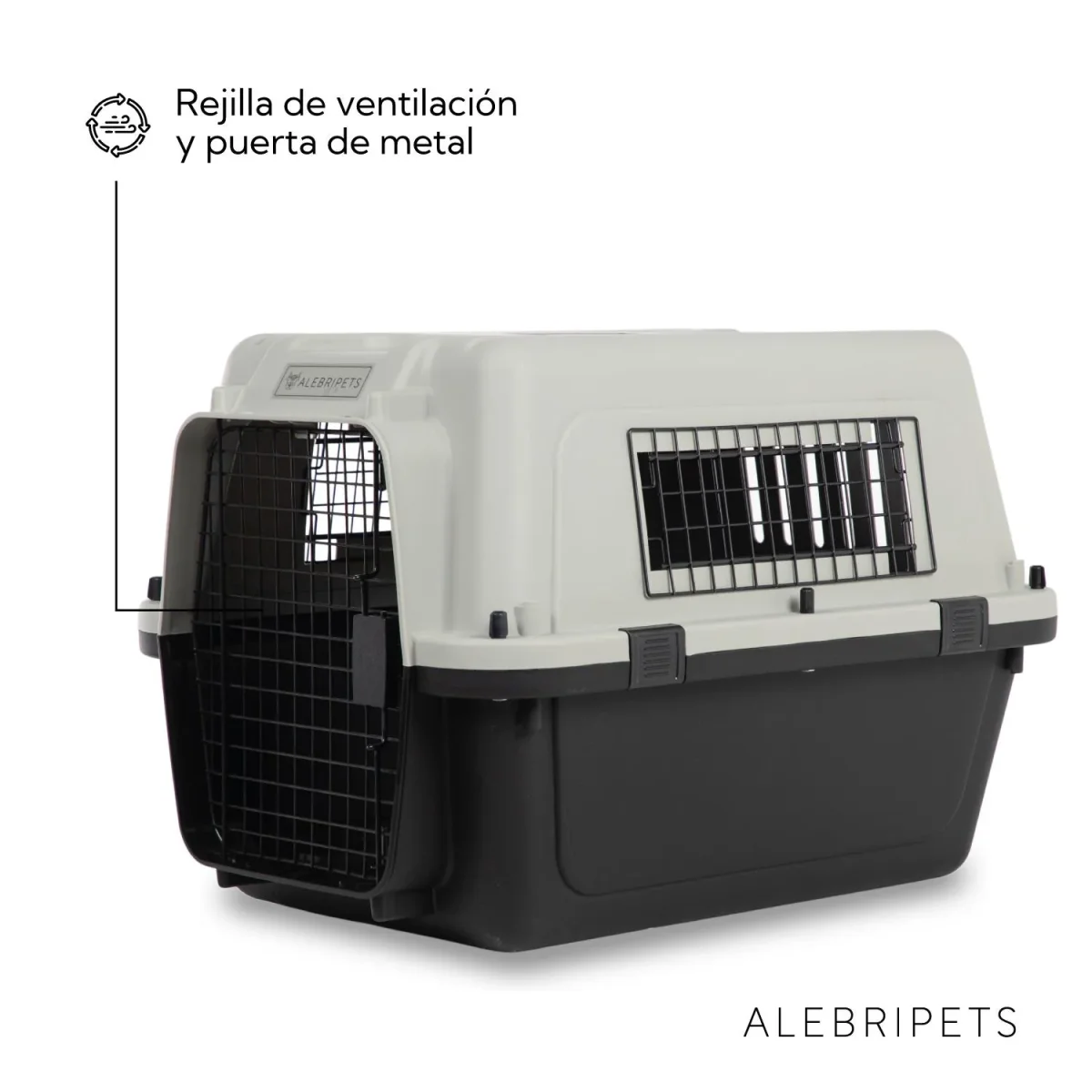Jaula Transportadora Para Perro Mascota IATA 70x52x48cm - Imagen 3
