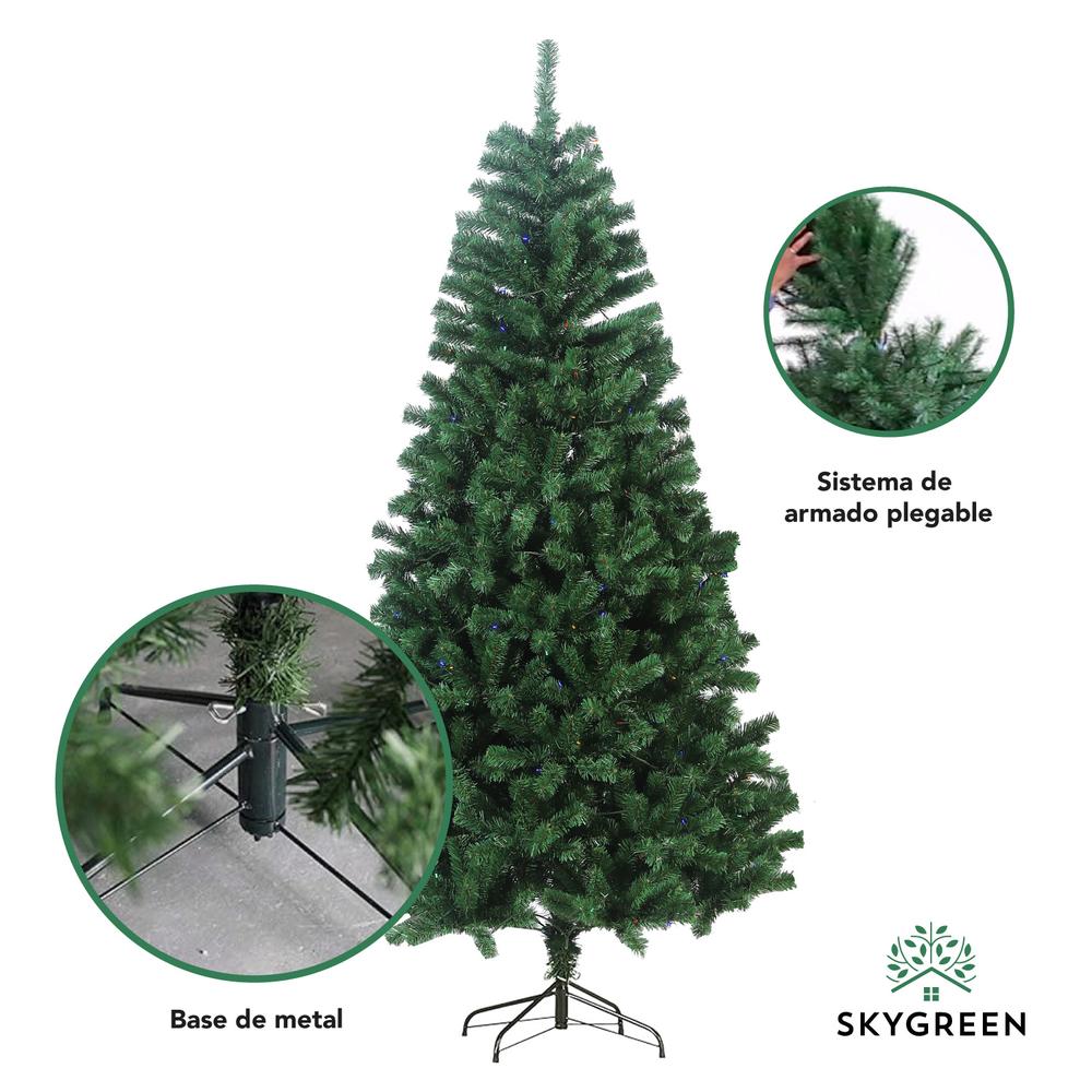 Arbol De Navidad 210 Cm Artificial Pino Navideño Adornos - Imagen 5