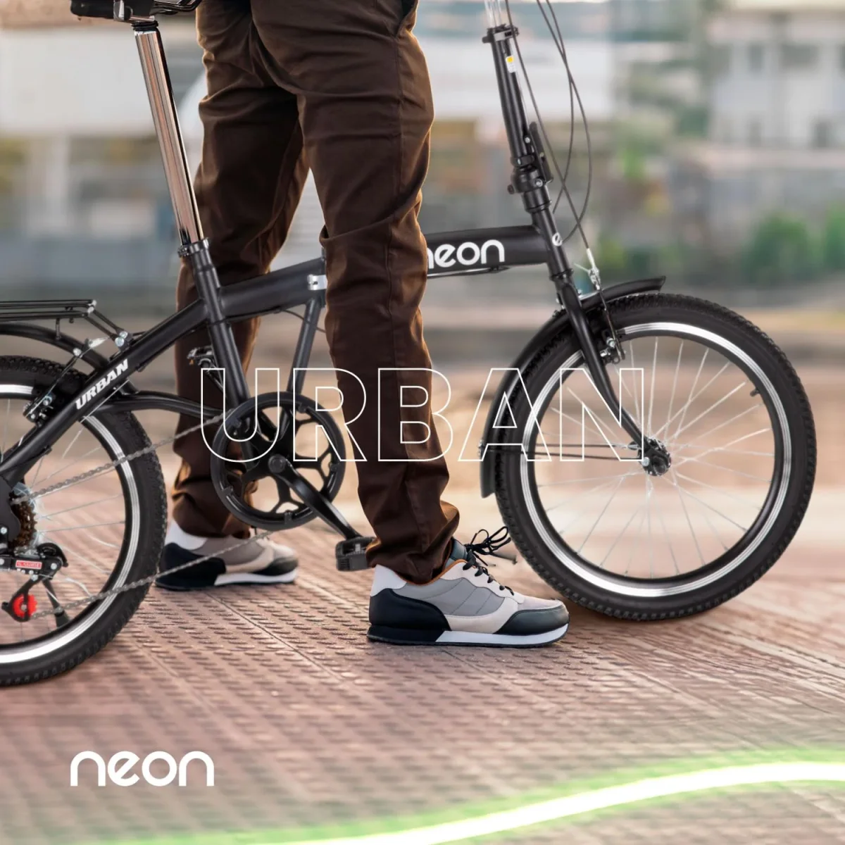 Bicicleta Plegable Vintage R20 7 Velocidades Acero Neon - Imagen 7