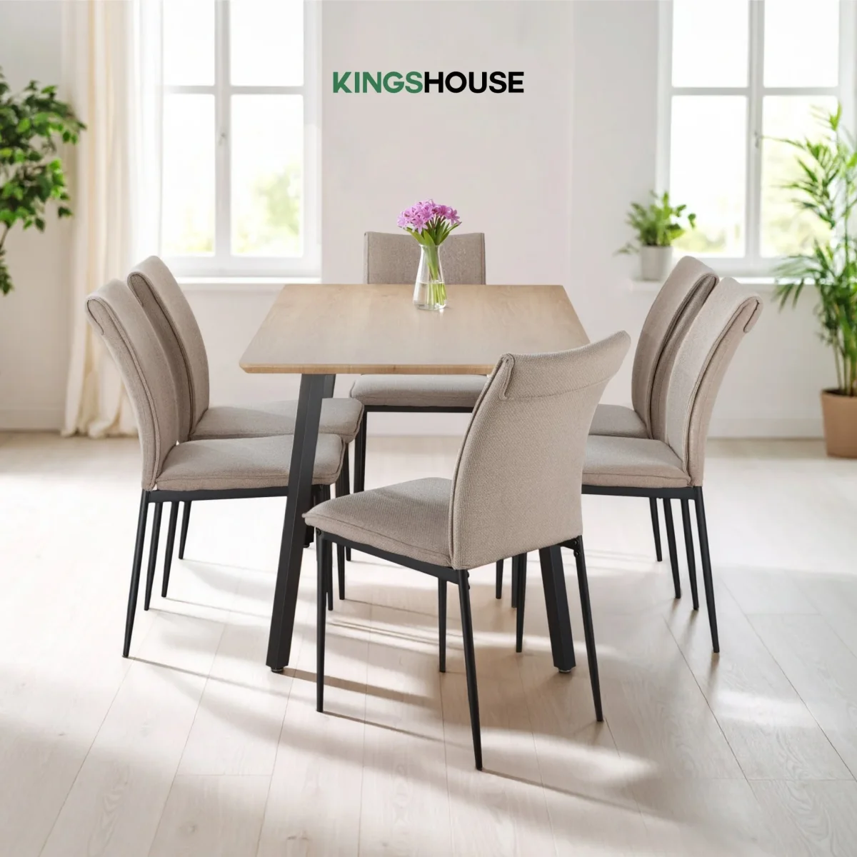Comedor 6 Sillas Modelo Vita Estilo Madera Moderno Elegante - Imagen 9