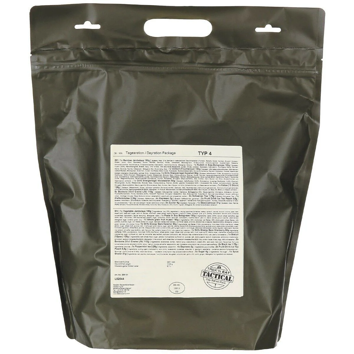 Emergency army survival food 1 day 24h ration military Meal Food prepper MRE (TYP4) - Imagen 5