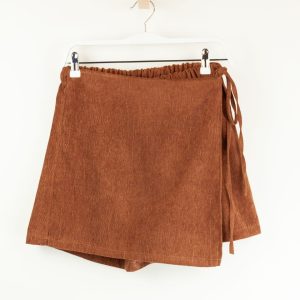 Falda pantalón de pana con lazada – Ouka