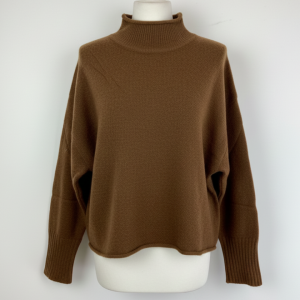 Jersey cuello chimenea marrón – Ouka