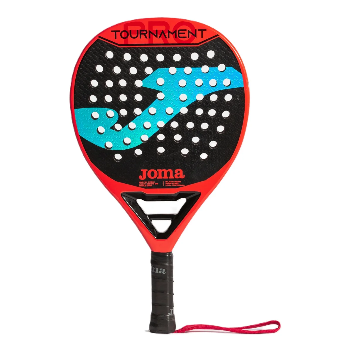Pala Joma Tournament Pro rojo negro - Imagen 2