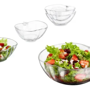 Juego Platon Tazon Ensaladera Bowl 5 Pzs Forma Manzana Crisa