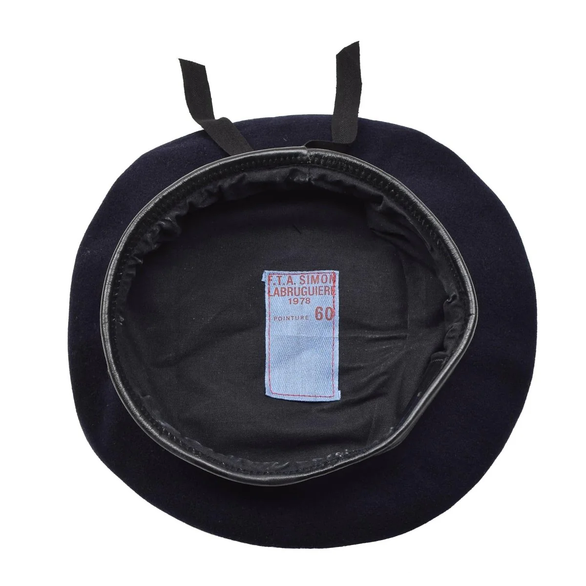Original French Army dark blue wool beret command lightweight cap vintage NEW - Imagen 5