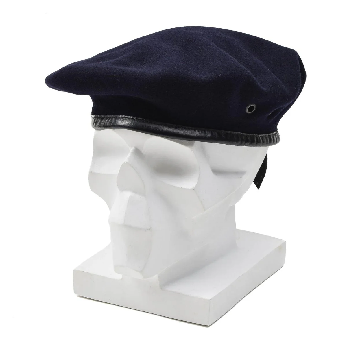 Original French Army dark blue wool beret command lightweight cap vintage NEW - Imagen 2