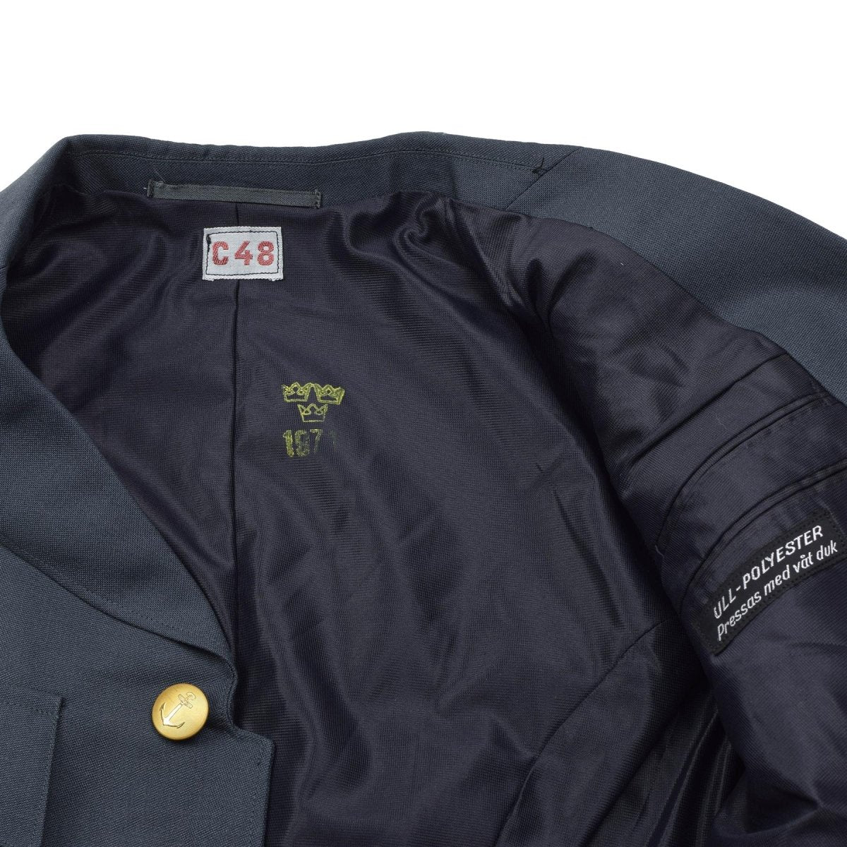 Original vintage Swedish army marines dress uniform jacket Sweden uniform - Imagen 6