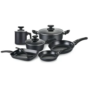 Set de Ollas, Sartenes y Hervidor de Acero de Carbono