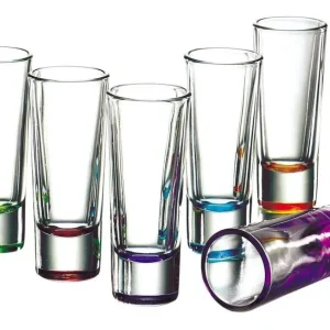 Vasos Tequileros Caballito Shot Tequila 6 Pzas Colores Crisa